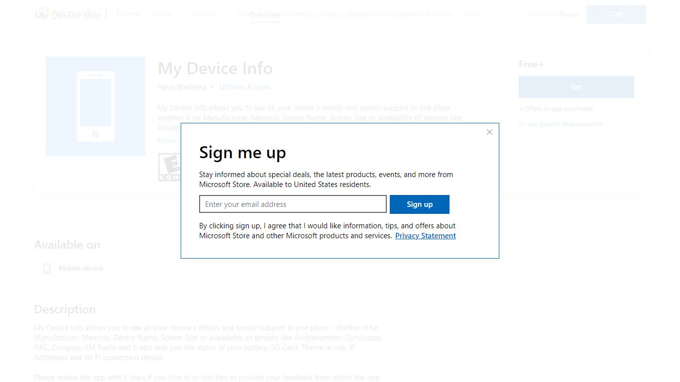 Get My Device Info - Microsoft Store