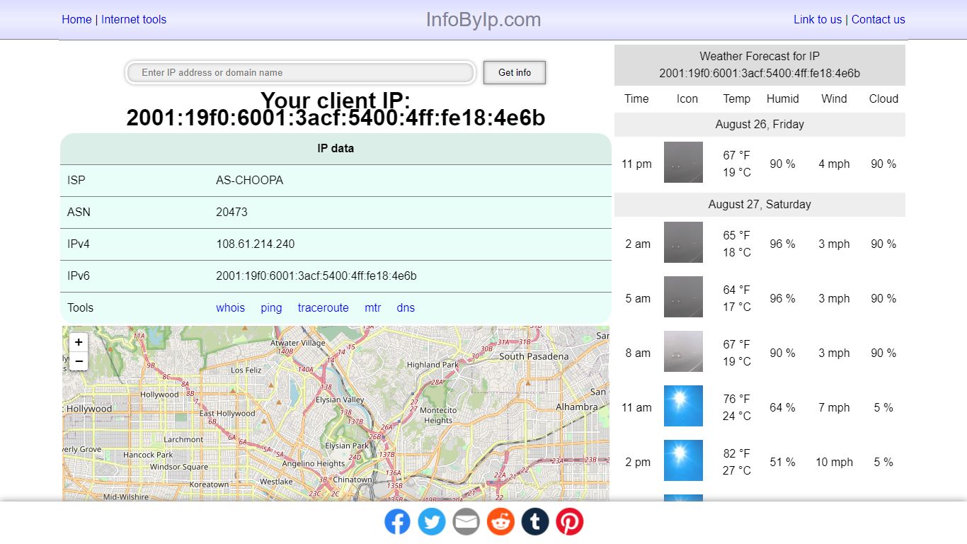 Information by IP Address